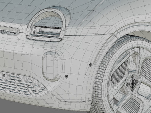 Renault Twingo E-Tech EV 2027 com interior Modelo 3D