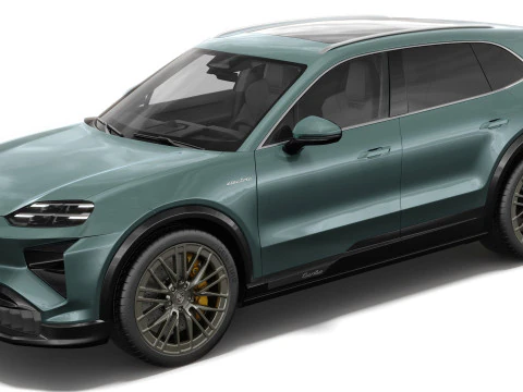 Porsche Cayenne Turbo Elettrica 2027 con interni Modello 3D