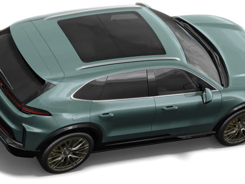 Porsche Cayenne Turbo Elettrica 2027 con interni Modello 3D