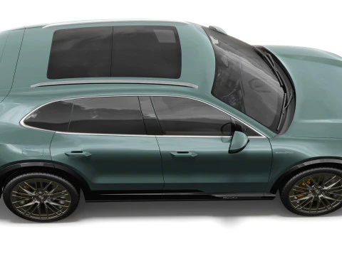 Porsche Cayenne Turbo Elettrica 2027 con interni Modello 3D