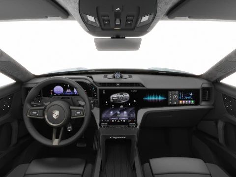 Porsche Cayenne Turbo Elettrica 2027 con interni Modello 3D