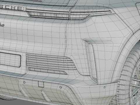 Porsche Cayenne Turbo Elettrica 2027 con interni Modello 3D