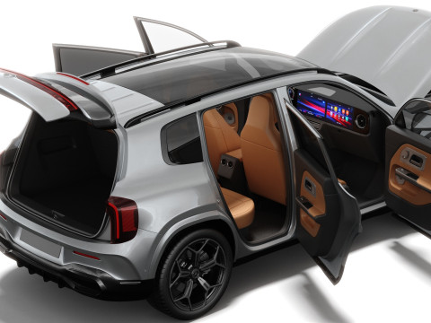 인테리어가 포함된 Mercedes-Benz GLB 2027 AMG 라인 3D 모델