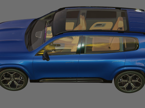 인테리어가 포함된 Mercedes-Benz GLB 2027 AMG 라인 3D 모델