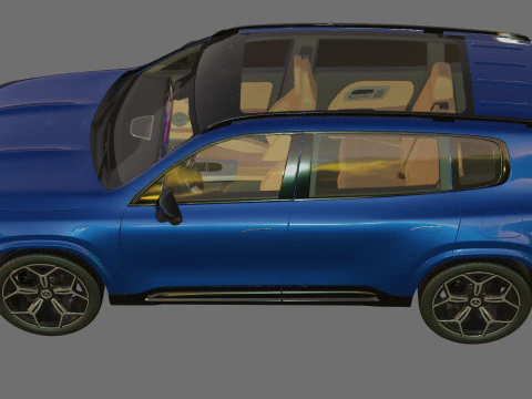 इंटीरियर के साथ मर्सिडीज-बेंज जीएलबी 2027 एएमजी-लाइन 3D मॉडल