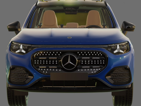 인테리어가 포함된 Mercedes-Benz GLB 2027 AMG 라인 3D 모델