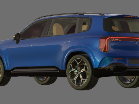 인테리어가 포함된 Mercedes-Benz GLB 2027 AMG 라인 3D 모델