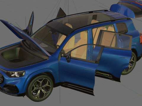 인테리어가 포함된 Mercedes-Benz GLB 2027 AMG 라인 3D 모델