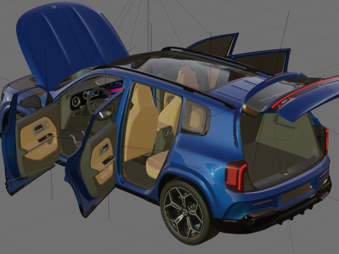 인테리어가 포함된 Mercedes-Benz GLB 2027 AMG 라인 3D 모델