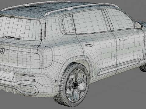 인테리어가 포함된 Mercedes-Benz GLB 2027 AMG 라인 3D 모델