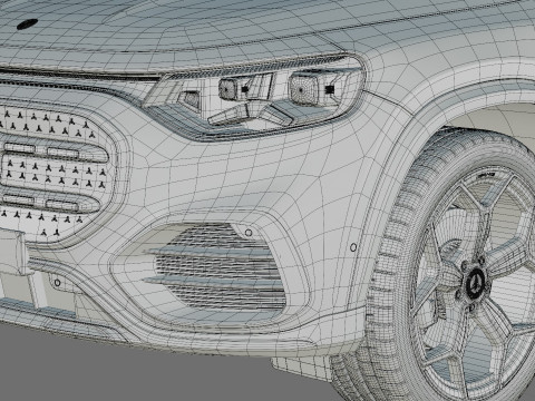 인테리어가 포함된 Mercedes-Benz GLB 2027 AMG 라인 3D 모델