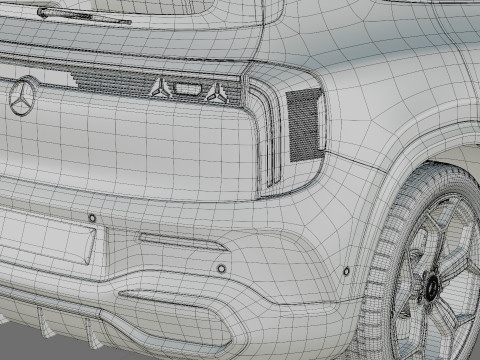 인테리어가 포함된 Mercedes-Benz GLB 2027 AMG 라인 3D 모델