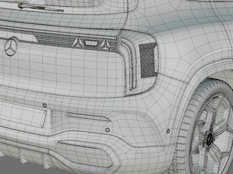 इंटीरियर के साथ मर्सिडीज-बेंज जीएलबी 2027 एएमजी-लाइन 3D मॉडल