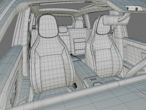 인테리어가 포함된 Mercedes-Benz GLB 2027 AMG 라인 3D 모델