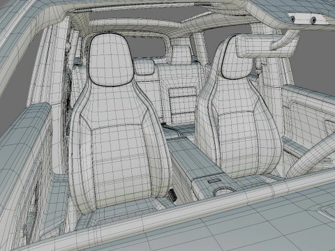 इंटीरियर के साथ मर्सिडीज-बेंज जीएलबी 2027 एएमजी-लाइन 3D मॉडल