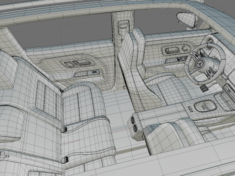 인테리어가 포함된 Mercedes-Benz GLB 2027 AMG 라인 3D 모델