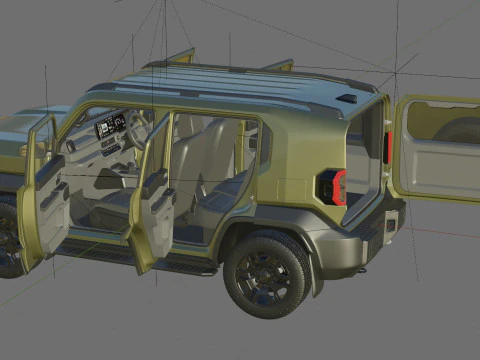 Toyota Land Cruiser FJ 2027 con interni Modello 3D
