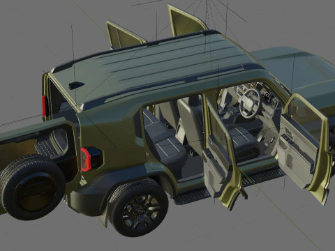 Toyota Land Cruiser FJ 2027 con interni Modello 3D