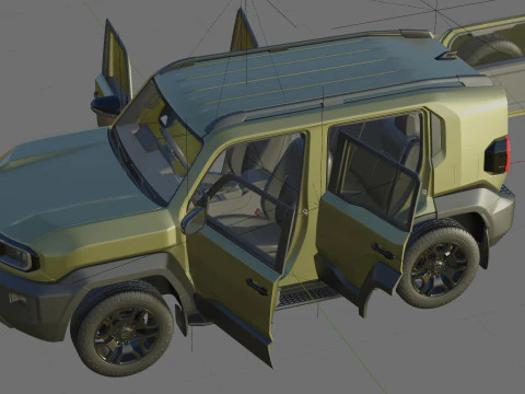 Toyota Land Cruiser FJ 2027 con interni Modello 3D