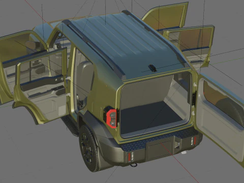 Toyota Land Cruiser FJ 2027 con interni Modello 3D