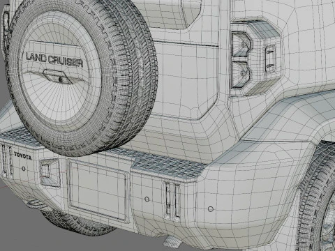 Toyota Land Cruiser FJ 2027 con interni Modello 3D