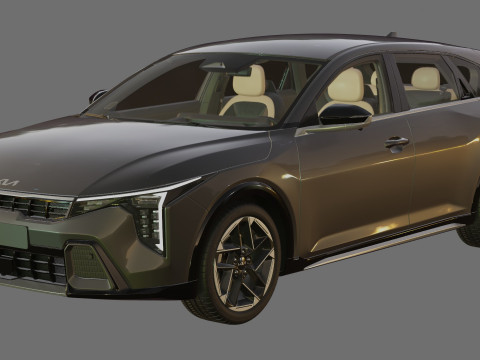 Kia K4 2026 with interior 3D Model