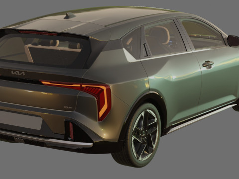 Kia K4 2026 with interior 3D Model