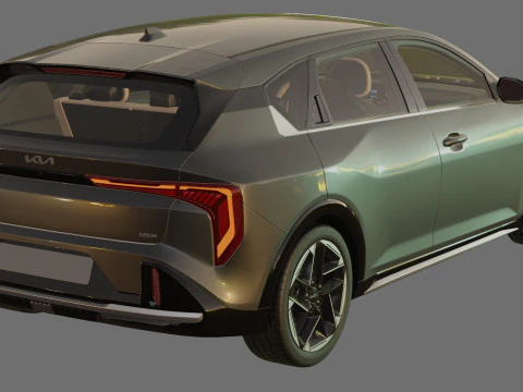 Kia K4 2026 with interior 3D Model
