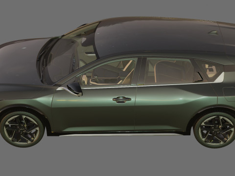 Kia K4 2026 with interior 3D Model