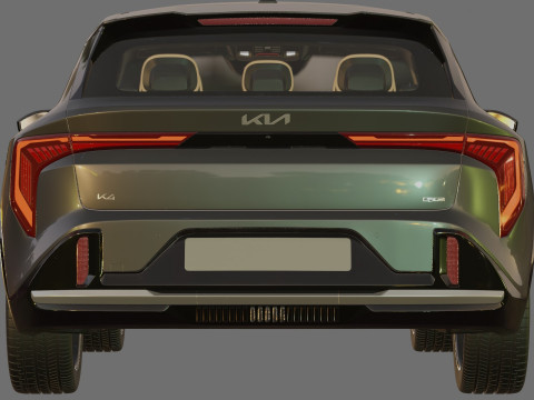 Kia K4 2026 with interior 3D Model