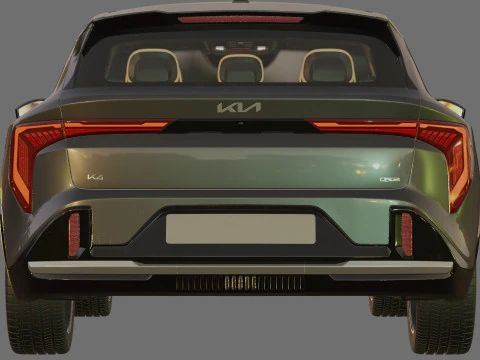 Kia K4 2026 with interior 3D Model