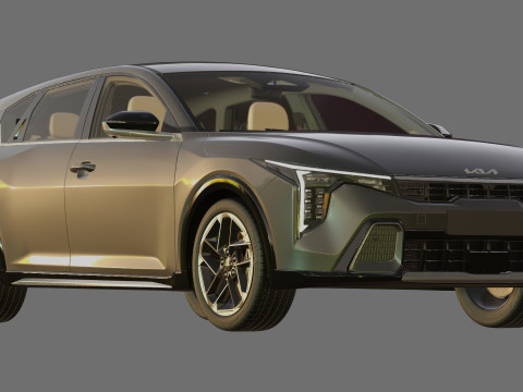 Kia K4 2026 with interior 3D Model