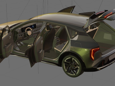 Kia K4 2026 with interior 3D Model