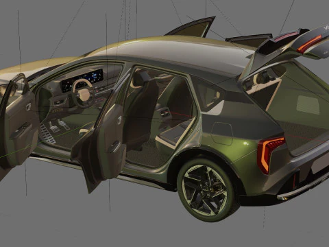 Kia K4 2026 with interior 3D Model