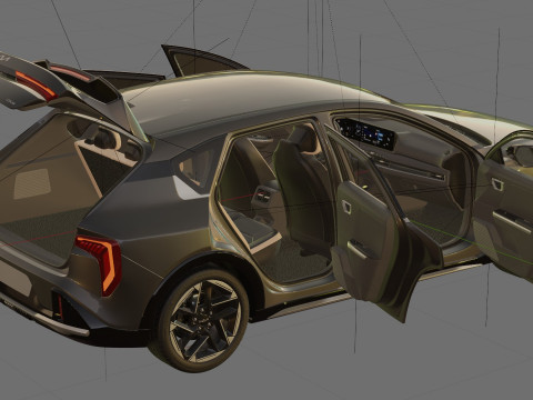 Kia K4 2026 with interior 3D Model