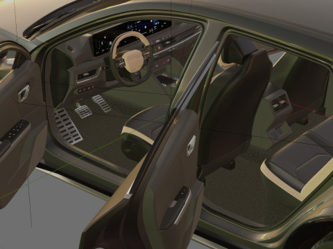 Kia K4 2026 with interior 3D Model