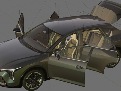 Kia K4 2026 with interior 3D Model