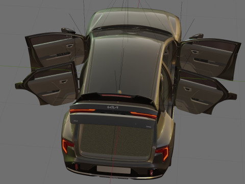 Kia K4 2026 with interior 3D Model