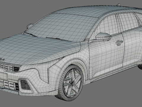 Kia K4 2026 with interior 3D Model