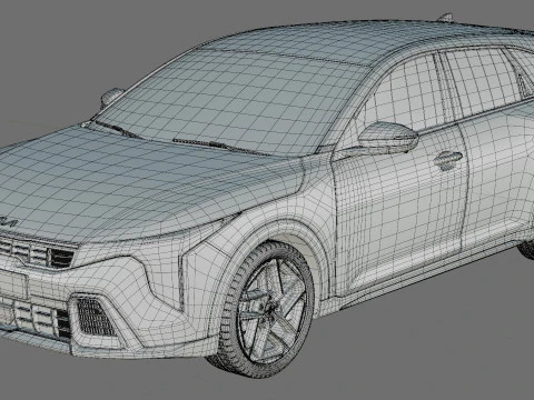 Kia K4 2026 with interior 3D Model