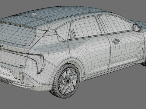 Kia K4 2026 with interior 3D Model