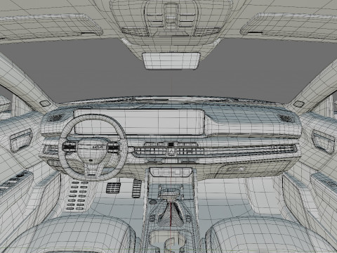 Kia K4 2026 with interior 3D Model