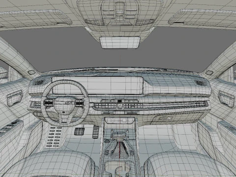 Kia K4 2026 with interior 3D Model