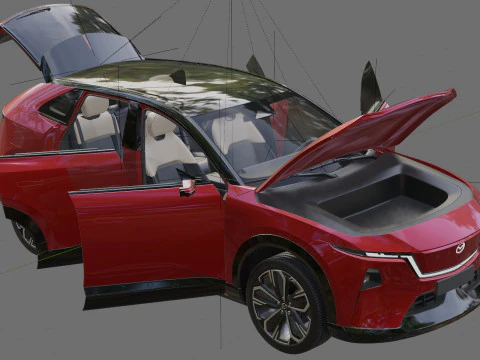 Mazda CX-6e EZ-60 2027 con interni Modello 3D