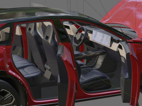 Mazda CX-6e EZ-60 2027 con interni Modello 3D