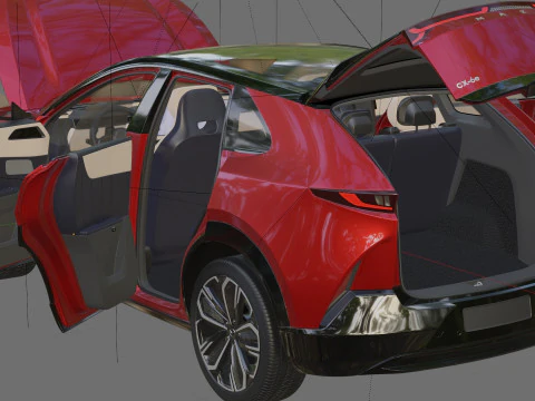 Mazda CX-6e EZ-60 2027 con interni Modello 3D