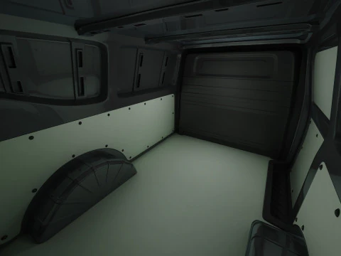 Renault Trafic e-tech 2027 with interior 3D Model