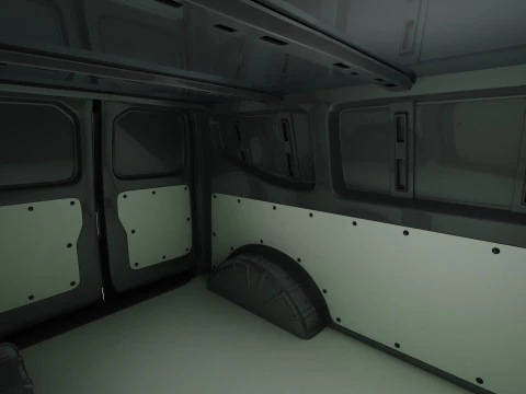 Renault Trafic e-tech 2027 with interior 3D Model