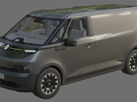 Renault Trafic e-tech 2027 met interieur 3D Model