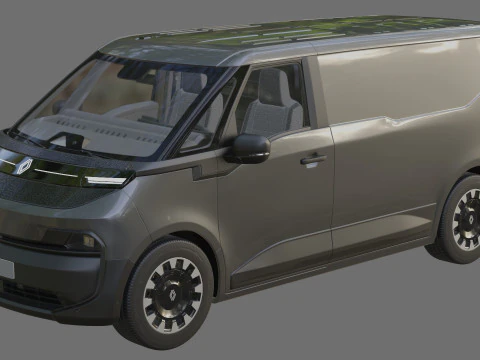 Renault Trafic e-tech 2027 with interior 3D Model
